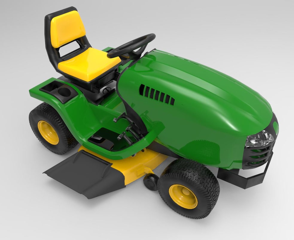 Riding lawn mower 3D model - TurboSquid 1264328