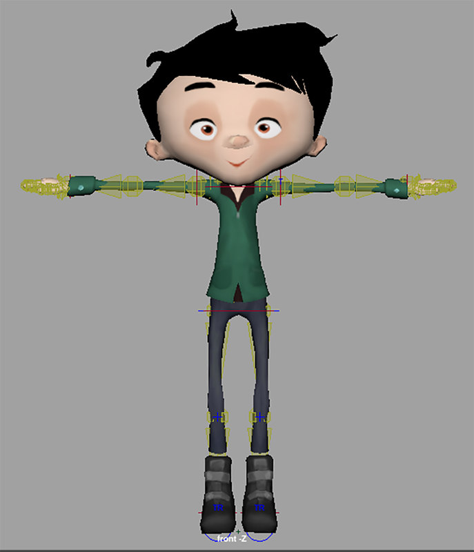 Poly rig. Low Poly cartoon characters 3d.