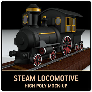 3D modell steam train mock-up