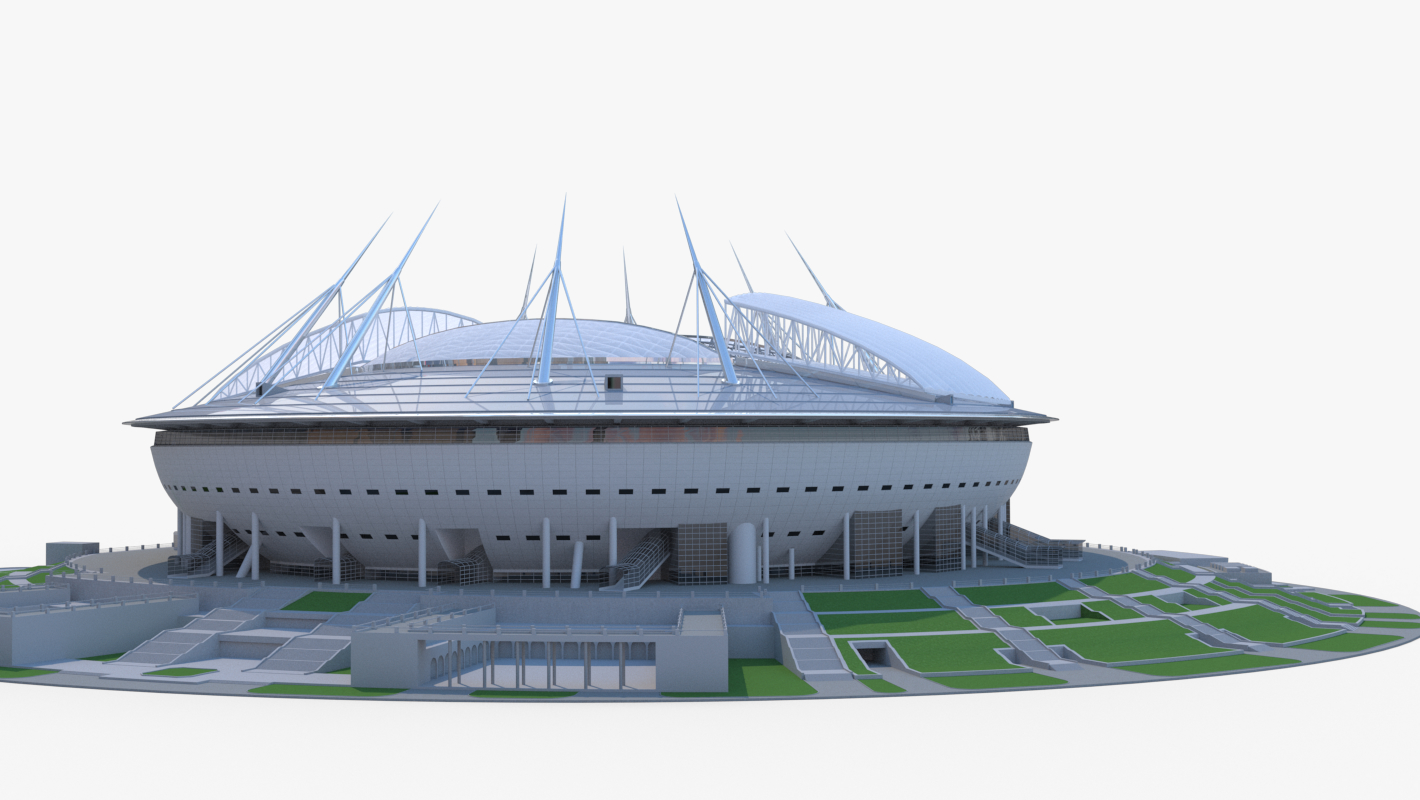 体育场泽尼特竞技场krestovsky圣彼得堡3d模型
