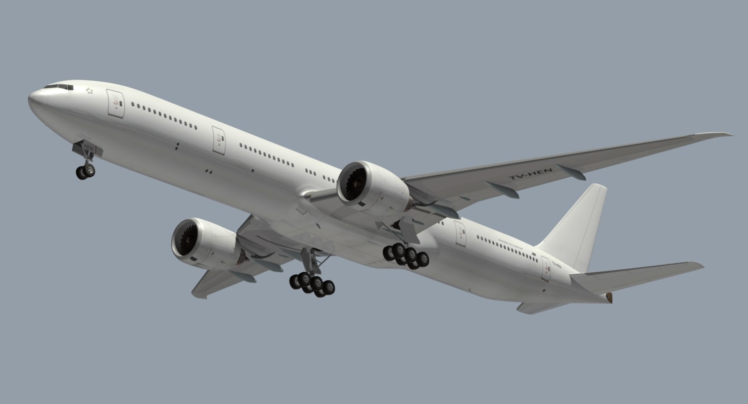 3D boeing 777 white livery - TurboSquid 1264548