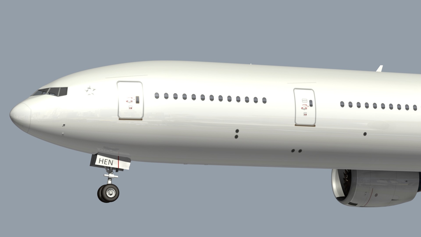 3D boeing 777 white livery - TurboSquid 1264548