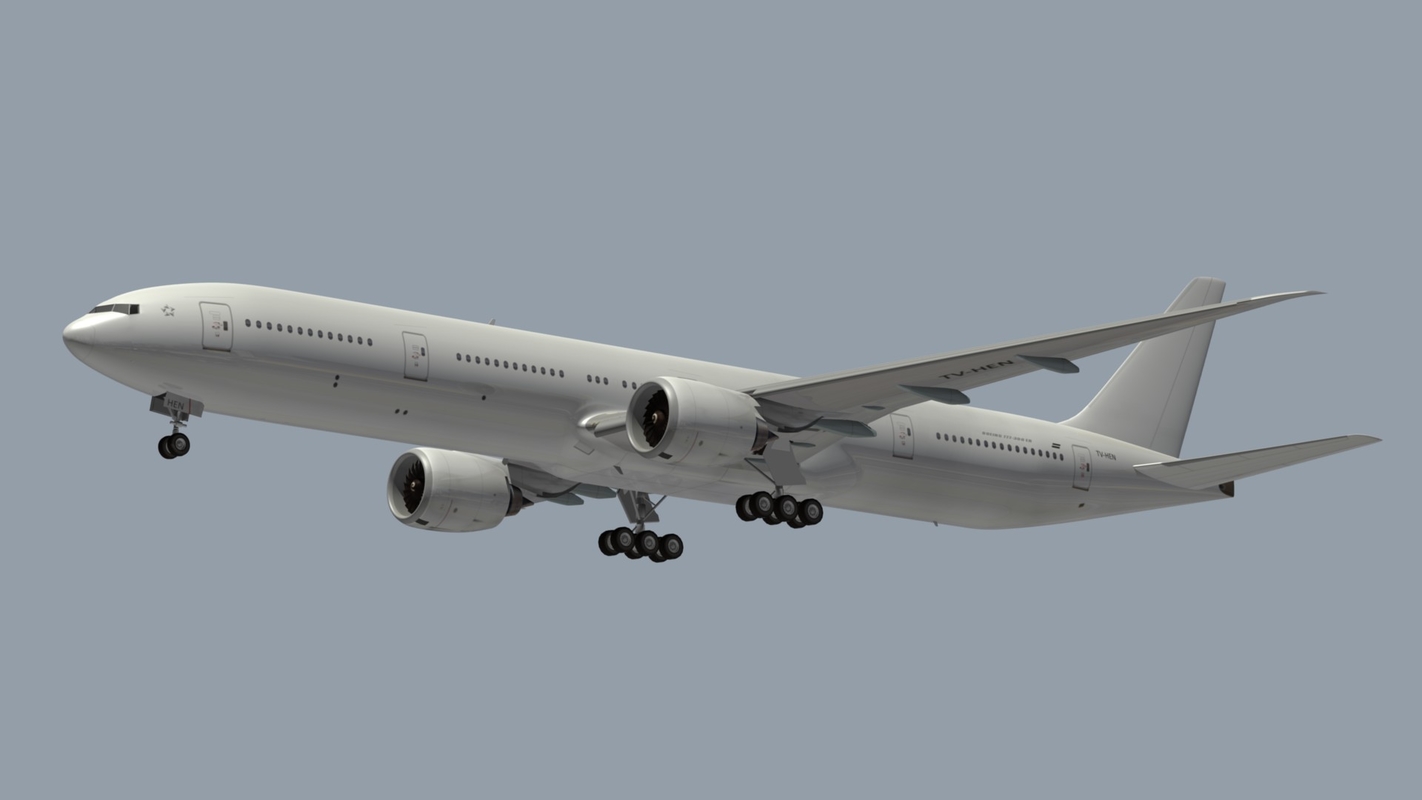 3D boeing 777 white livery - TurboSquid 1264548