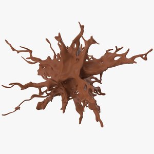 3D chocolate splash model