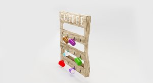 3D wooden cup holder