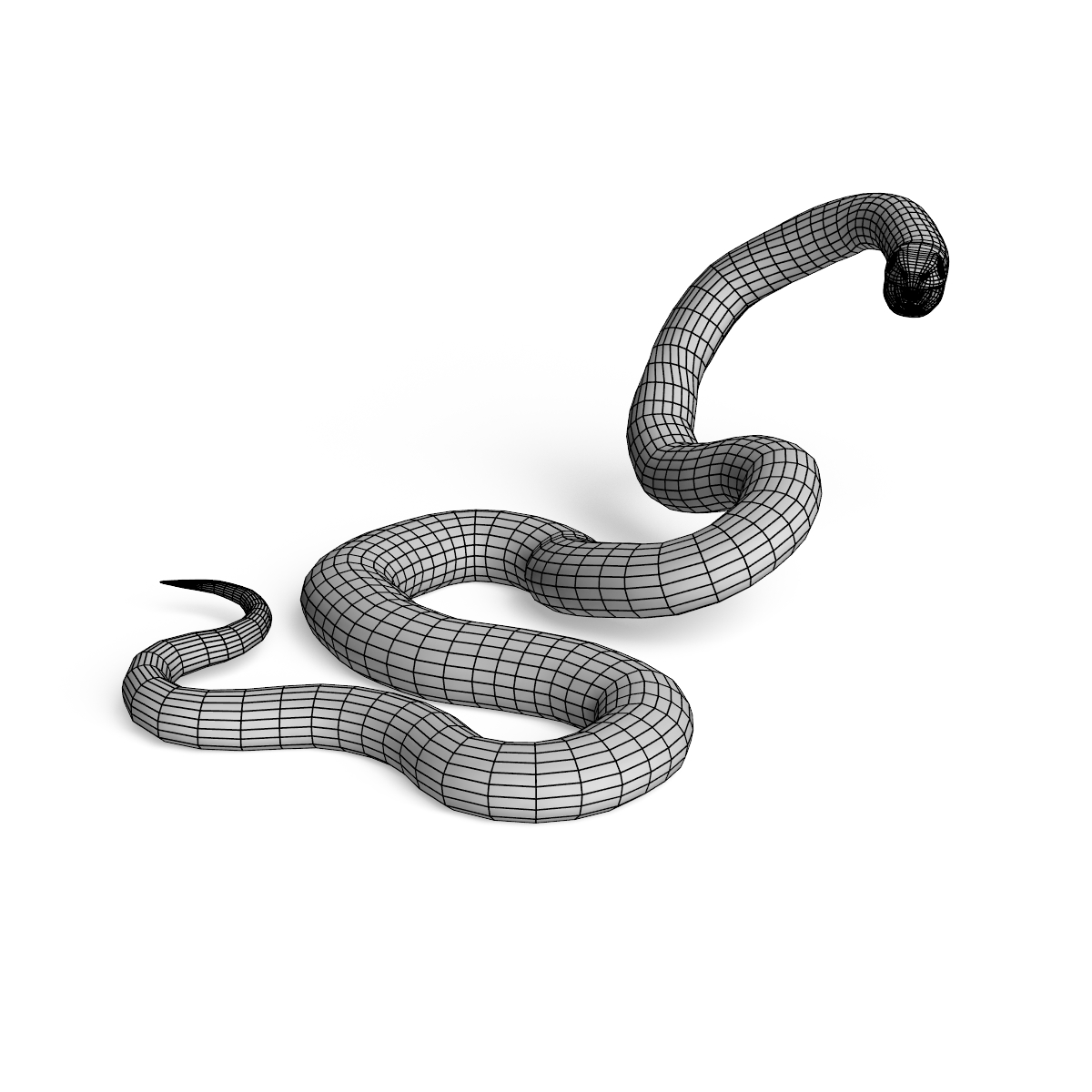 garter snake pbr 3d model