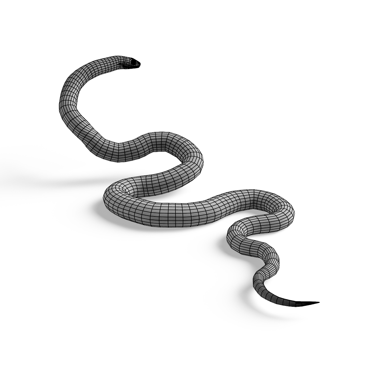 garter snake pbr 3d model