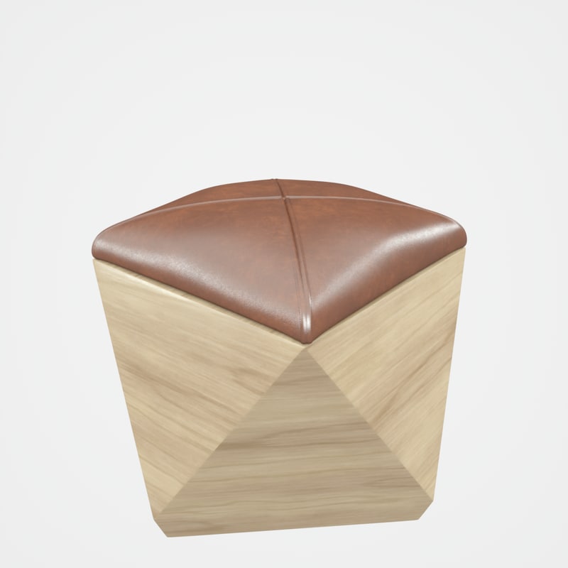 Hexagon Wood Ottoman Chair Leather 3d Model Turbosquid 1264910 Hexagon Wood Ottoman Chair Leather 3d Model