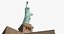 3D realistic statue liberty