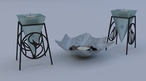 tea light set 3D model