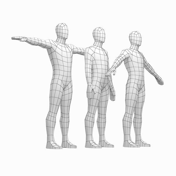 male human body 3d model free blender download
