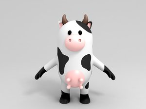 3D cow character model