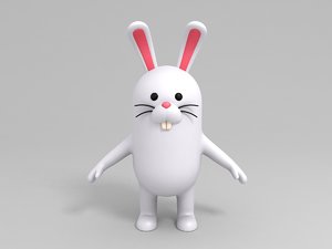 3D rabbit character cartoon