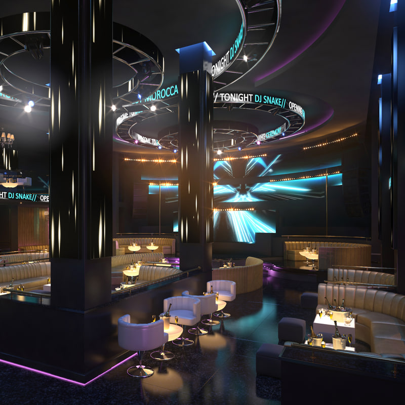 3D scene night club lounge TurboSquid 1266192