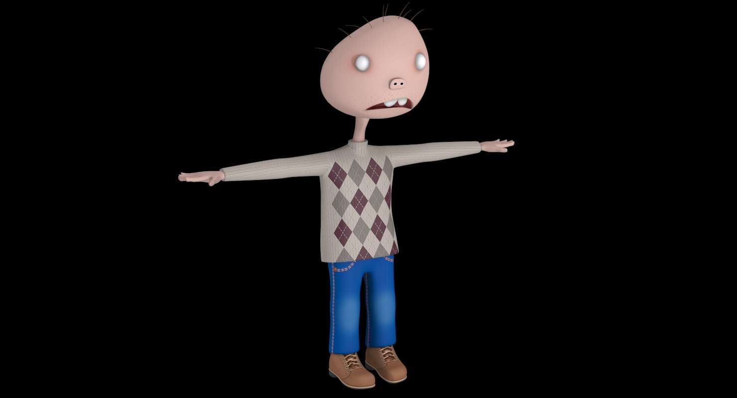 funny cartoon father 3d