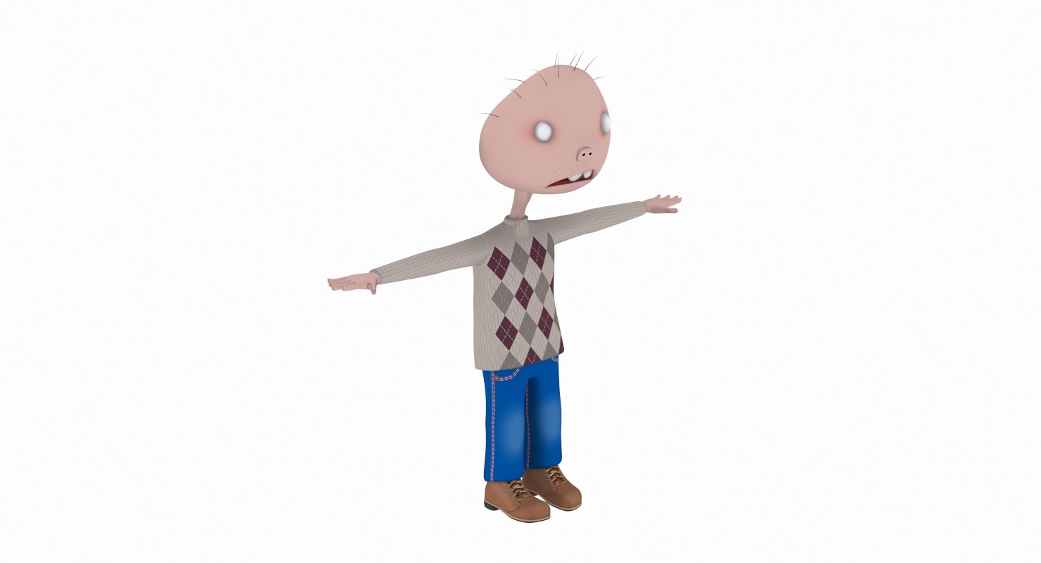 funny cartoon father 3d