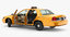 3D cab taxi yellow model