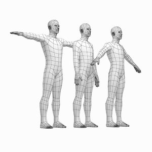 mesh male body 3 3D