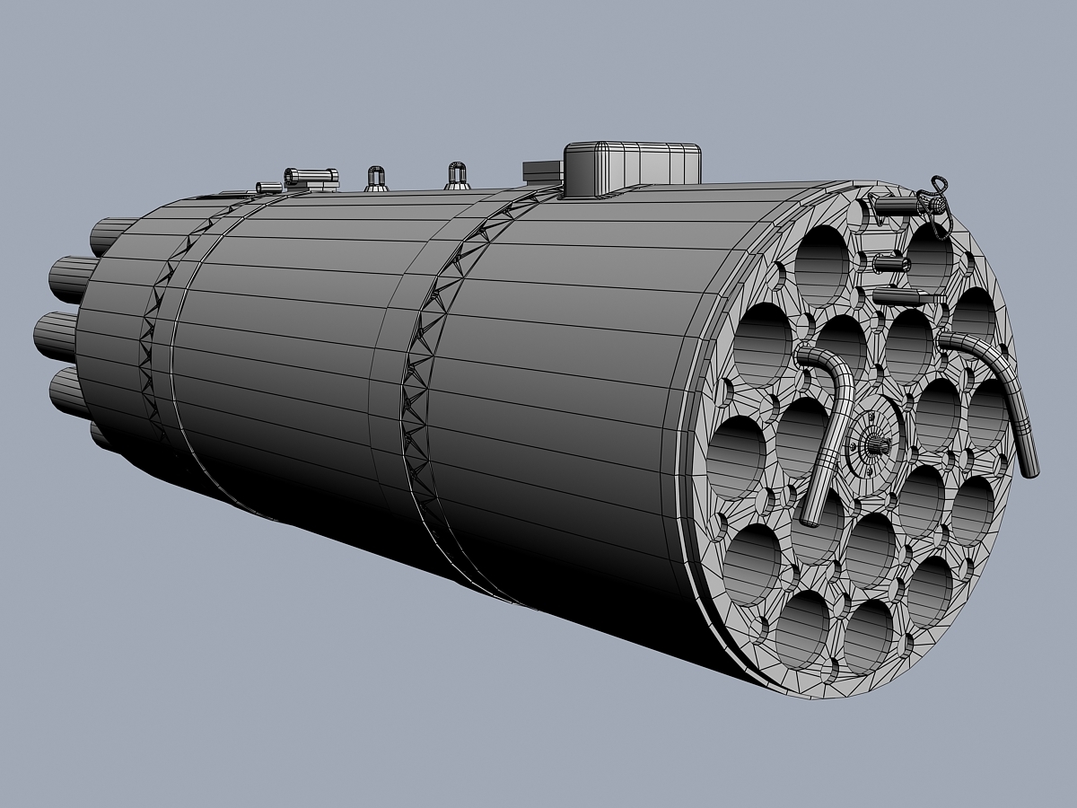 3D rockets pods russian model TurboSquid 1266298