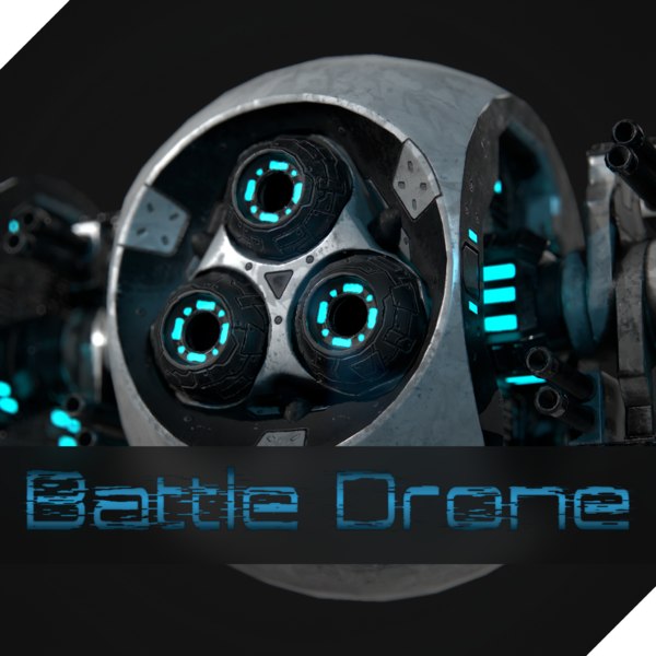 バトルドローン3dモデル Turbosquid