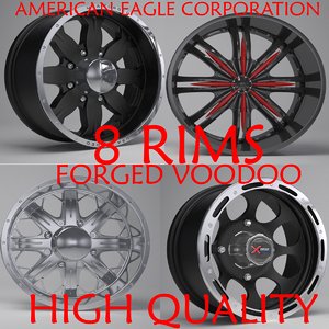 usa forged voodoo rims 3D model