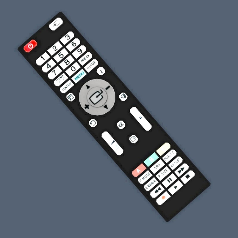 3D remote tv TurboSquid 1266717