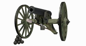 12 cannon field pounder 3D model