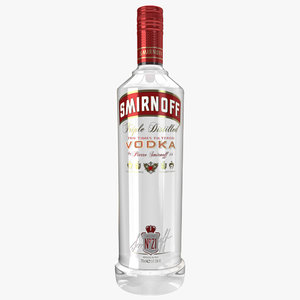 smirnoff vodka bottle model
