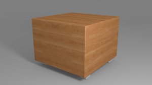 3D model wooden night table