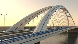 arched bridge 3D model