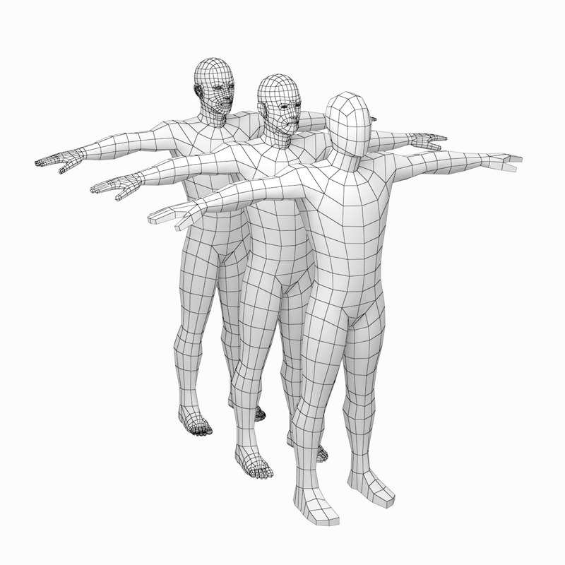 Mesh male body tpose 3D model TurboSquid 1268686