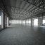 3D modern warehouse factory hall interior
