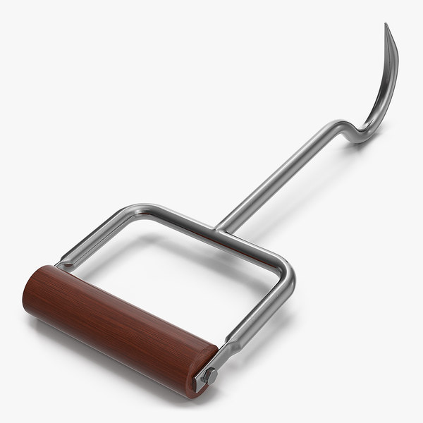 3D hay hook wood handle