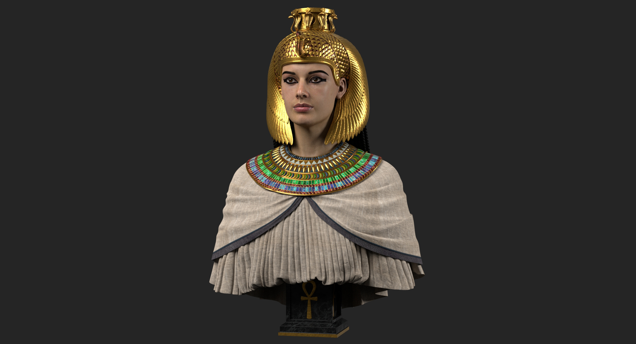Einzigartige Ägyptische Königin Nofretete Halskette Made In Ägypten - Österreich