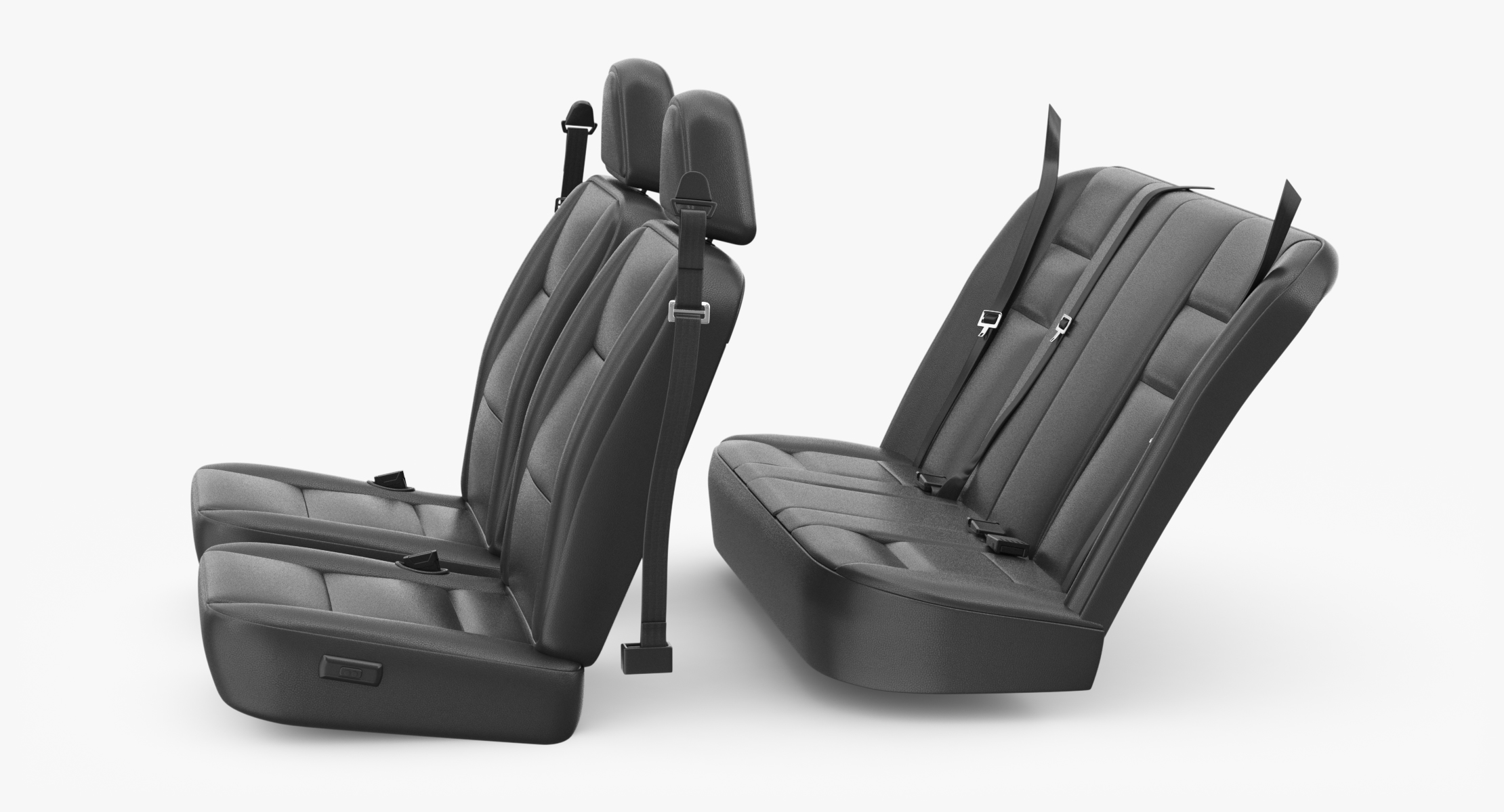 3d car seats set model