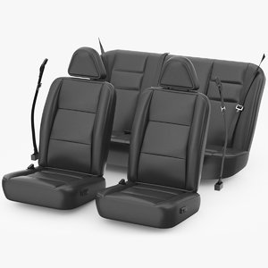 3D car seats set model