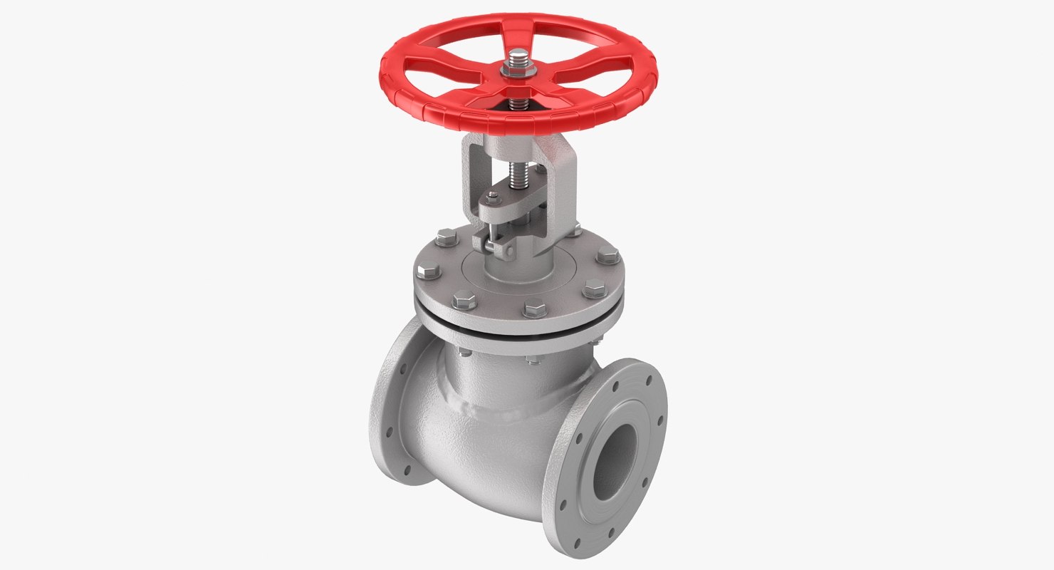 3D gate valve model TurboSquid 1269126