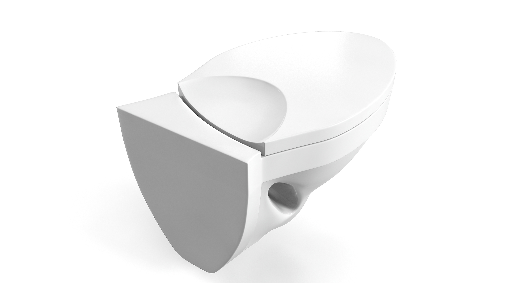 Villeroy & Boch Oblic Toaleta ścienna LH Biała z C Model 3D