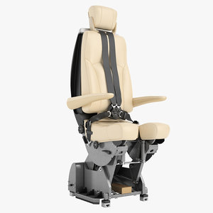 airplane pilot chair 3D model
