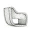 grey white modern armchair 3D model