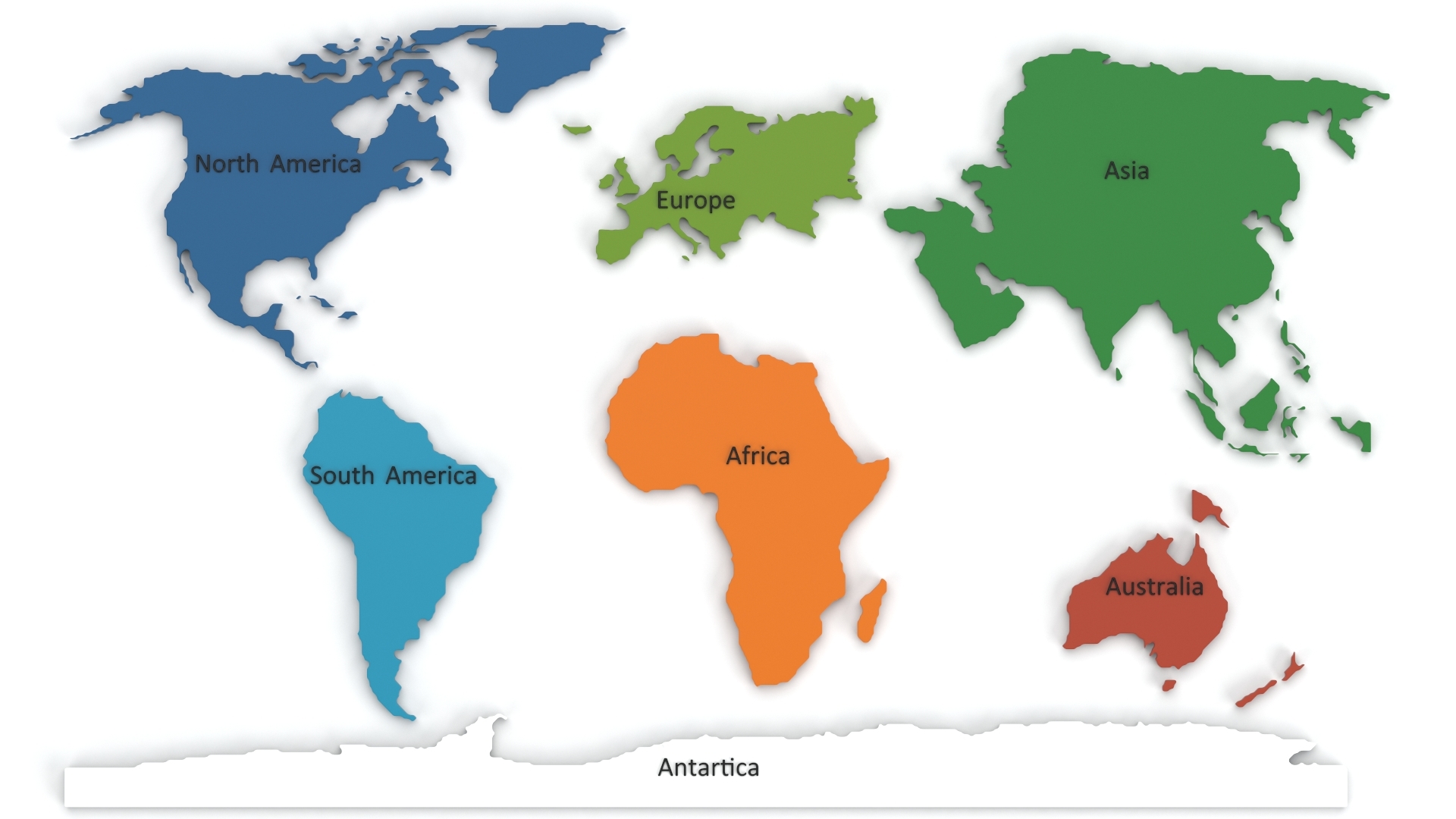 World continents 3D model - TurboSquid 1269609