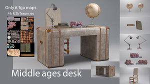 middle age desk model