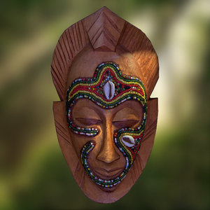 3D african tribal mask scanned