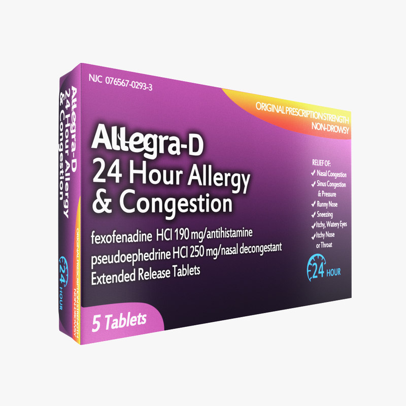 Allegra allergy model TurboSquid 1269777