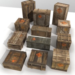 crates explosive 3D model