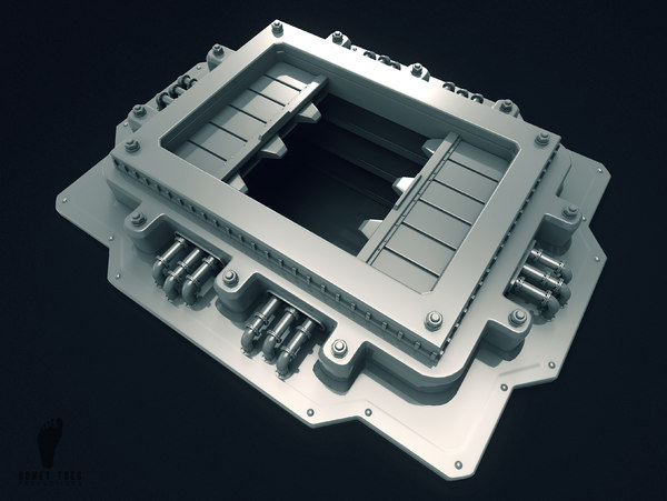 scifi garbage chute 3d model