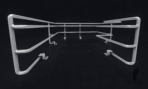 sci-fi railing 3D model