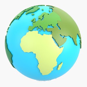 3D world continents
