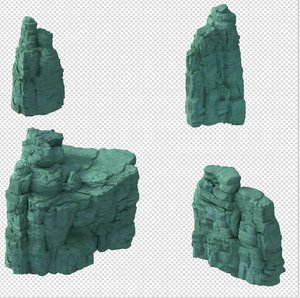 stone rock mountain 3D model