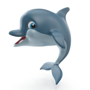 cartoon dolphin 3D